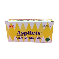 Aspilet adalah obat pengencer darah yang digunakan untuk mencegah penyumbatan di pembuluh darah