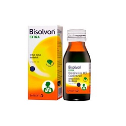 BISOLVON EXTRA SIRUP merupakan obat batuk berdahak yang mengandung Bromhexine HCl dan Guaifenesin.