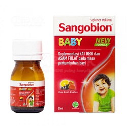 Sangobion Baby adalah suplementasi zat besi & asam folat pada masa pertumbuhan bayi. Produk ini memiliki rasa yang disukai bayi dan minim bau besi (Iron Polymaltose complex dengan rasa buah-buahan). 